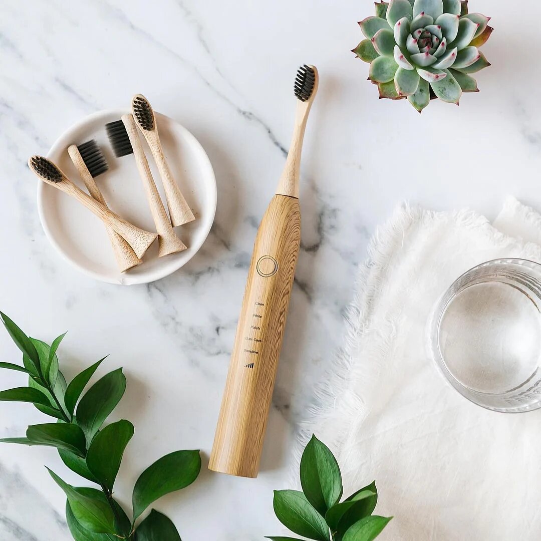 Bamboo electric toothbrush